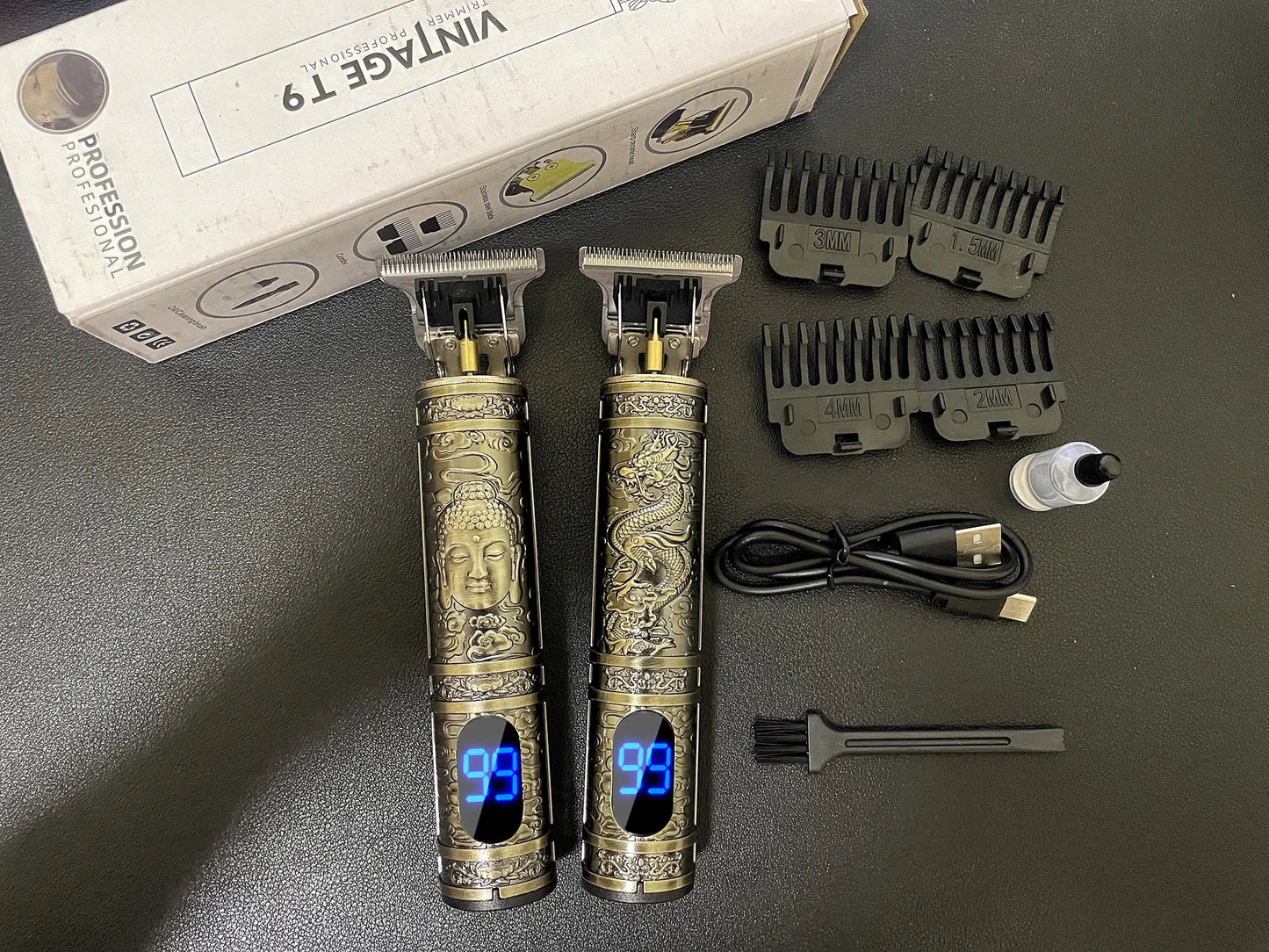 Metal Body Vintage T9 Hair Trimmer for Men.