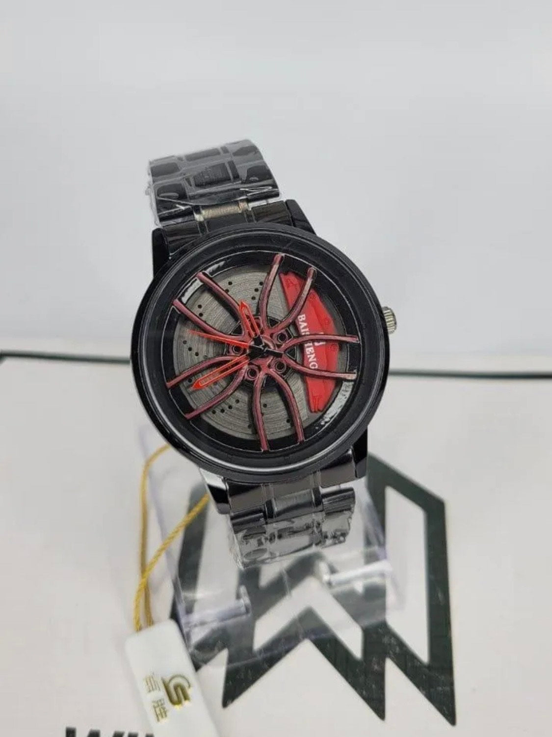 Stainless steel spinning watch