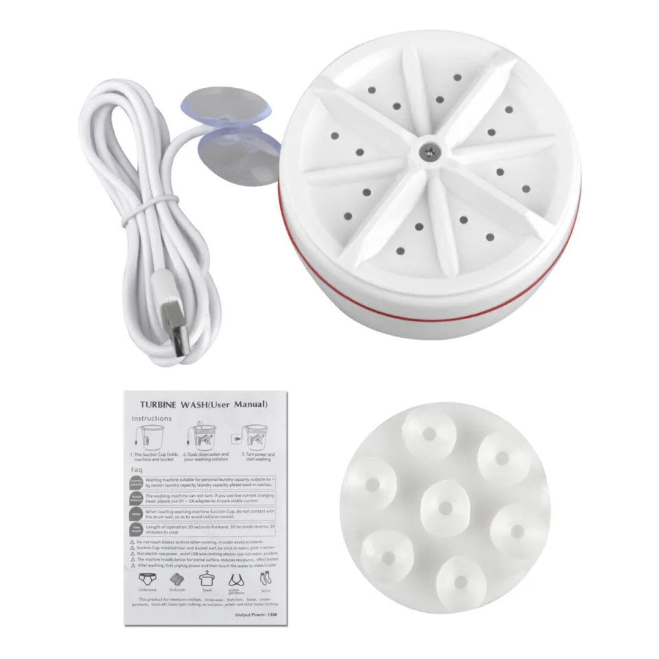 Portable USB Travel Turbo Mini Washer